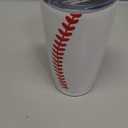 Baseball Tumbler 5D print, Comfortable Hand Feeling Extra Anti-Peeling Coating Travel Coffee Cup with Lid, Stain Steel Double Wall Mug Gift, Remain The Good Taste of HotCold Beverage 20 oz, White