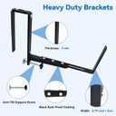 Halatool Window Box Brackets, 2 Pack Adjustable Flower Planter Box Brackets, Heavy Duty No Drill Window Box Brackets with 75 lb Capacity for Outdoor Railings, Balcony, Porch, Fence, and Garden