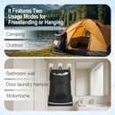 Hanging Laundry Hamper Bag, Extra Large Storage Space (30"x21"x4"), with 6 Hooks, Suitable for Dirty Clothes Storage, Wall Mounted and Door Mounted Laundry Basket