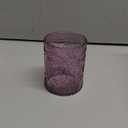 Qinyoung 24 Plastic Vintage Drinking Glasses 8.5oz Stemless Retro Embossed Wine Glasses Shatterproof Reusable Cups for Baby Shower Wedding Reception Grand Event Party (Purple)