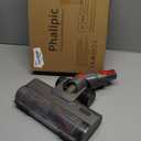 Hardwood Floor Attachment for Dyson V7 V8 V10 V11 V15 Vacuum Cleaners with LED Headlights, V Shape Turbo Bristle Roller Brush Cleaner Head Replacement Parts
