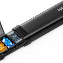 PULIV Metal Weekly Pill Organizer with Sturdy & Sleek Aluminum Alloy Case, Pill Case with Triple Protection Against Spilling, Compact Travel Pill Box 7 Day for Vitamins, Fish Oils, Supplements, Black