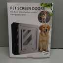 LIBBEPET Dog Door for Screen Door, 2-Way Lock Dog Screen Door with Magnetic Closure, Reinforced ABS Frame Pet Screen Door for Dogs Up to 50 lbs, Inner Passage 10 x 13 Inches, Black