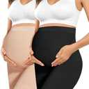 “Baby Bump” Premium Maternity Shapewear, High Waisted Mid-Thigh Pregnancy Underwear Prevent Chafing Soft Abdominal Support XXXL