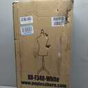 FDW Manikin 60”-67”Height Adjustable Female Dress Model Display Torso Body Tripod Stand Clothing Forms（Beige）
