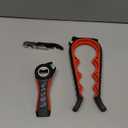 Otstar Latest Jar Opener for Seniors with Arthritis, Weak Hands, Multi-function Bottle Opener with Non Slip Rubber Jar Opener Gripper Pad and Corkscrew Opener (Black and Red)