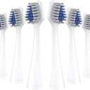 Replacement Toothbrush Heads Compatible with Waterpik Complete Care 5.0/9.0 (CC-01/WP-861), STRB-8WW,(6 Count, White)