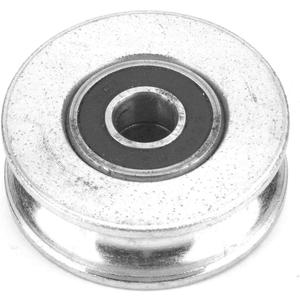 Wire Rope Wheel, Deep U Groove Pulley, Double Bearing Wheel Block Wire Rope Lifting Guide (diameter 48mm)