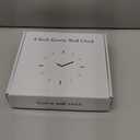 8 Inch White Wall Clock, Sweep Silent Movement Accurate Clocks with Temperature & Humidity, Decorative for Kitchen/Living Room/Bedroom/Office/School/Classroom