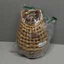 Woven Front Door Basket Water Hyacinth Wall Hanging Basket Decorative Boho Mounted Organizer for Dried Flower Plants Storage Basket for Garden, Home, and Farmhouse Décor