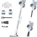 Cordless Vacuum Cleaner, 45Kpa Cordless Vacuums for Home, 400W Stick Vacuum Cleaners with Long Runtime, Lightweight, Powerful, Large Dust Cup Vacuum Cleaner for Pet Hair Hard Floor (White)