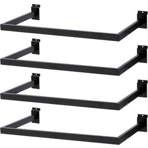 Slatwall U-Shaped Rectangular Tubing Hangrail - 24"x12", Slatwall Accessories and Hangers for Retail Display and Home Garment Storage (4)