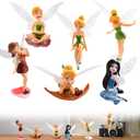 6 PCS Mini Fairies Figurine for Fairy Garden, Resin Miniatures Fairies Ornaments, Tiny Fairy for Birthday Cake Decoration
