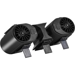 Portable Waist Fan Detachable Dual-Fan Combination Turbo Technology10000 mAh 5-Speed 13000RPM Clip On Belt Wearable Personal Neck Fan for Traveling Outdoor Jobsite Camping (BLACK)
