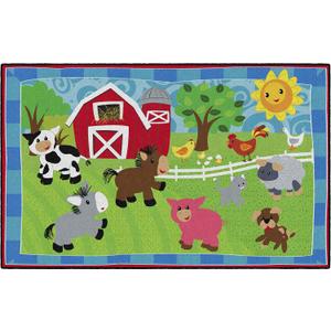 Flagship Carpets Kids and Baby Non Slip Area Rug for Home Learning or Classroom Carpet, Playroom or Kids Bedroom Mat, 5' x 8', Cutie Banyard