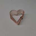 Watris Veiyi Files Folder Stand, Desktop Iron Storage Rack, Book Record Holder, Desktop Album Storage Rack, Vinyl Record Stand Holder, 5 Slot Heart Shaped File Holder for Desk (Rose Gold)