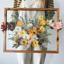 16x20 Floating Picture Frames Natural Teak Wood 16x20 Floating Frame Gold Bouquet Frames For Wedding Double Real Glass Pressed Flower Frame 12x16