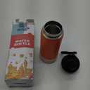 Kids Insulated Water Bottle-16 oz Stainless Steel Vacuum Wide Mouth Sports Flask with Silicone Boot-Reusable Metal Leak Proof Travel Water Bottle for Girls Boys, BPA-Free(Orange)