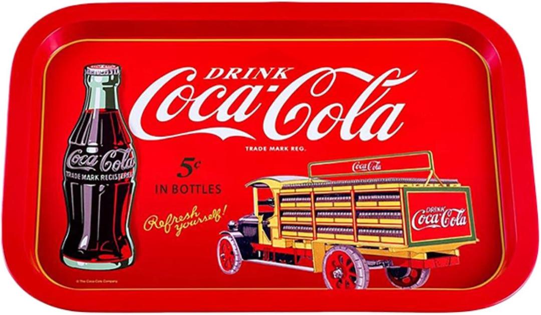 The Tin Box Company Coca Cola Rectangular Tin Tray (778417-12), Red