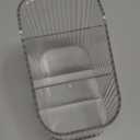 DASITON Large Capacity Makeup Brush Holder,3 Slot Makeup Brush Cup,Vintage striped Make Up Brush Holder,for Vanity Decor,Bathroom Countertops,Desk Storage Container,Cosmetic Display cases(Clear-S)