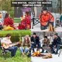 REALEAD Heated Camping Chair - Fully Padded Heated Chairs Outdoor Sports - Heavy Duty Heating Camp Chairs for Adults Supports 400 lbs - Perfect for Outside Sport Events, Concert, Battery NOT Included