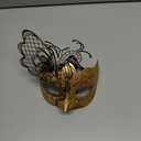 Ubauta Various Butterfly Rhinestone Metal Venetian Women Mask for Masquerade/Mardi Gras Party/Sexy Costume Ball/Wedding (Rose Gold)