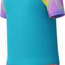 Speedo Girl's Uv Swim Shirt Short Sleeve Rashguard Set (Blue, 8)
