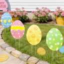 EAMBRITE Easter Decorations Outdoor Easter Egg Lights, Lighted Large Eggs Stake/Hanging/Table with Timer for Yard Signs, Window, Home, Pathway, Lawn, Garden, Spring, Indoor Outside Decor
