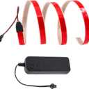 Biqing 3 Ft/1M EL Wire Light,Neon Glowing Electroluminescent Wire Light Kit Cuttable DIY EL Wires Strip 3Mode Stay/Slow/Fast Flash with Battery Pack for Cosplay Party Decoration(Red)