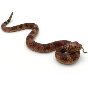 Fake Snake Toy Realistic Rubber Snake Toy 10.3" Rattlesnake Figurine Scare Birds, Prank Props for Halloween Party, Gag Gift for April Fool's Day