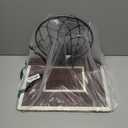 Laapee Indoor Basketball Hoop Mini Set – Wall Mount，Over The Door Dark Wood Backboard & Iron Rim, AntiShock Padding, 3 Balls & Air Pump, 16"x12"x3" (NoScore Version)