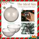 Jenaai 12 Pack Clear Plastic Fillable Ornament Balls 3.15 Inch/80mm DIY Christmas Baubles Transparent Hanging Ornaments for Tree Decorations Holiday Wedding Home Favors Party Decor Gifts(Black)