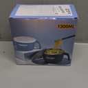 Layron Large Ramen Bowl, Ramen Noodle Bowls Microwavable 45 oz, Ramen Cooker, Microwave Pasta Cooker, Ramen Bowl Microwave Gift for College Boys Girls Male Female Dorm Room (black)