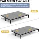 Bunkie Board King Size 76"x80" for Under Mattress Bed Support, Heavy Duty Reinforced Wood with Anti-Sag, Light Thin/Breathable, Noise Minimizing, Fits Metal Frames/Platform Beds/Sleeper Sofa