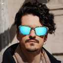 Sport Sunglasses Cycling Driving Fishing Baseball Running Glasses for Men Women,UV400 Glasses (Polarized Camo Blue)