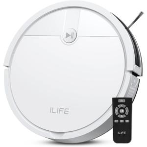 ILIFE V2 Robot Vacuum Cleaner, Tangle-Free Suction, 120 Mins Runtime, Slim, Self-Charging Robotic Vacuum Cleaner, Ideal for Pet Hair and Hard Floors