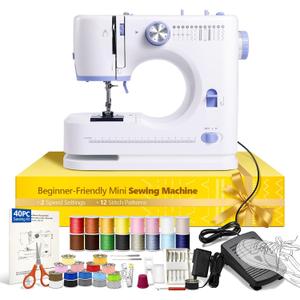 Portable Tabletop Beginner Mini Sewing Machine for Home Use, Compact & Easy-to-Use Sewing Machine for Quick Repairs, DIY Crafts & Alterations, Giftable Sewing Machine for Beginners, Kids & Adults