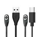 2 Pack Charger Cables Compatible with Shokz, Magnetic Replacement Charging Cable, Suitable for Aftershokz Aeropex AS800/803/Shokz Open Pro, OpenRun Mini, OpenComm Bone Conduction (2, Black)