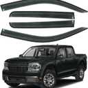 4PCS Window Rain Guards Fit for 2022 2023 2024 2025 Ford Maverick XL XLT Lariat, Smoke Tinted Side Window Visors Wind Deflectors, Outside Mount Side Vent Shades Shields