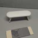 Diesisa Nail Arm Rest, Foldable PU Leather Nail Hand Rest For Manicure, with Soft Nail Mat for Table, Soft Hand Rest for Acrylic Nails/Nail Hand Pillow for Manicure Salon Use-white