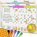 QUOKKA Behavior Chore Chart for Multiple Kids -7x10 inch Magnetic Board Also Hangs on The Wall - Includes 2 Charts and Accessories - Accommodates All Ages from Toddlers to Teens