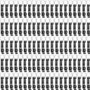 100 Pack Bottle Opener Keychain Bulk Black Metal Pocket Can Opener Key Chain Ring Wine Beer Beverage Heavy Duty Aluminum Bottle Openers Destapadores De Cerveza for Bar Bartender Wedding Party Gifts