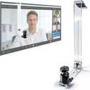 M1 Pro Webcam Mount for Monitor | Transparent Acrylic, Adjustable Pan-Tilt Head, Anti-Slip Pads, Assembled Design, For Desktop PC Laptops