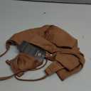 SherryDC Women's Solid Scoop Neck Push Up Padded Brazilian Thong Bikini Swimsuit Bathing Suit (Medium, Brown)