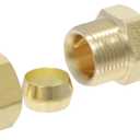 XFITTING 10 Pack Pex OD Compression Straight Adapter, 1/2" PEX X 5/8" OD COMPRESSION STRAIGHT ADAPTER, No Lead BRASS, NSF, PEX B