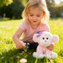 HollyHOME Monkey Stuffed Animal Cute Plush Monkey Toy Birthday for Girls 12 inch Pink
