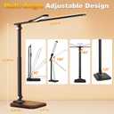 CHARYJOD LED Desk Lamp for Office Home, Height Adjustable Architect Desk Light with USB Adapter, Stepless Dimming Desk Lamp Light for Reading, Study, Workbench