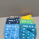ALVA 6 Pack Cloth Diaper with 12 Inserts One Size Adjustable Washable Reusable Diaper Cover for Baby Girls and Boys