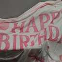Pink Bow Birthday Backdrop,Bow Happy Birthday Banner Decorations for Girls Women Party Decor