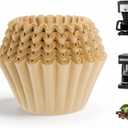 Disposable Paper Coffee Filters 8-12 Cup Compatible with Bunn Commercial Coffee Maker, Thicken Unbleached Coffee Filter Basket Fit for Bunn 12 Cup Maker for Commercial (Not Fit for Home Coffee Maker)